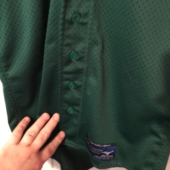 Mizuno Green Practice Baseball Jersey Mens XXS - Picture 5 of 12